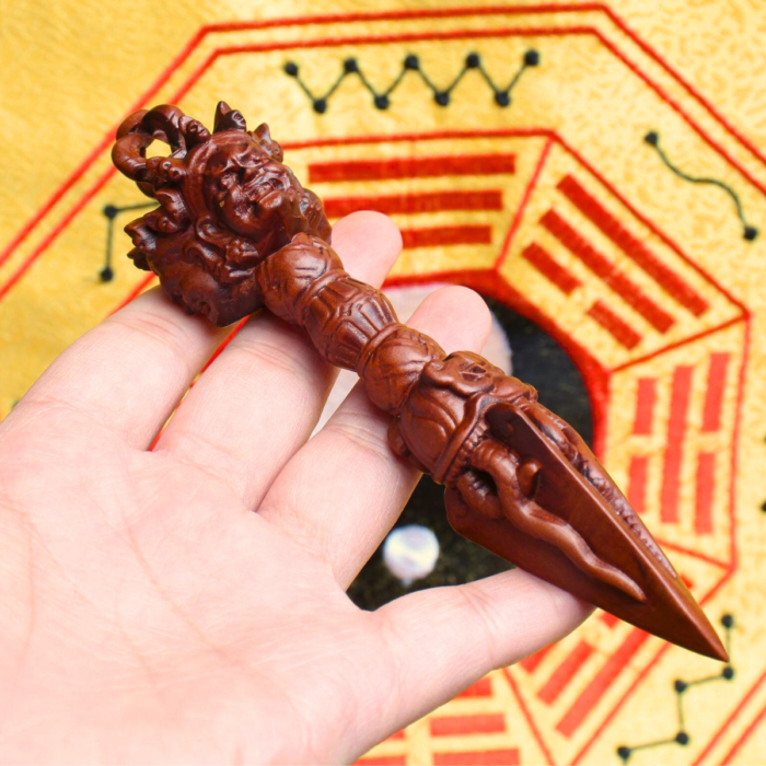 54/2000  Thunderbolt Jujube Wood Vajra Pendant Horse-Head Amida Ming Wang Subduing Demon Mace Invariable Amid Ming Wang Vajra Pendant - Image 5
