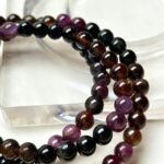 Dark Multi-Color Tourmaline Stretch Bracelet | Black & Deep Purple Schorl Healing Crystal Jewelry for Protection & Grounding - Image 4