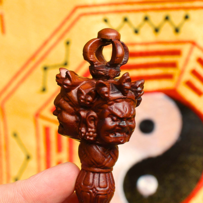 54/2000  Thunderbolt Jujube Wood Vajra Pendant Horse-Head Amida Ming Wang Subduing Demon Mace Invariable Amid Ming Wang Vajra Pendant - Image 7