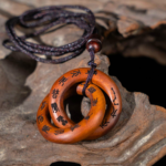 Thunderstruck jujube wood circle of heaven and earth, 2cm pendant, a single piece of Yin and Yang, hand-wo Taoist ritual jewelry necklace. - Image 3