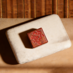 Thunderbolt Jujube Wood Zhu Sha Lei Zu Square Pendant Amulet Taoist Ritual Object Accessory with Fine Dark Woodving