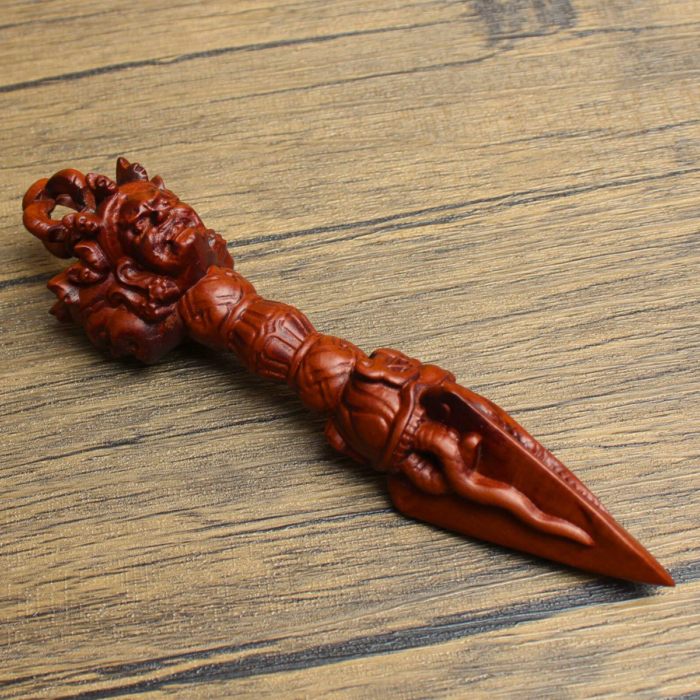 54/2000  Thunderbolt Jujube Wood Vajra Pendant Horse-Head Amida Ming Wang Subduing Demon Mace Invariable Amid Ming Wang Vajra Pendant - Image 8