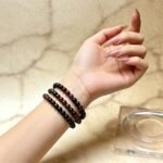 Dark Multi-Color Tourmaline Stretch Bracelet | Black & Deep Purple Schorl Healing Crystal Jewelry for Protection & Grounding - Image 6