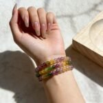 Stackable Natural Multi-Color Tourmaline Beaded Bracelet – Healing Crystal for Joy & Energy Balance - Image 5