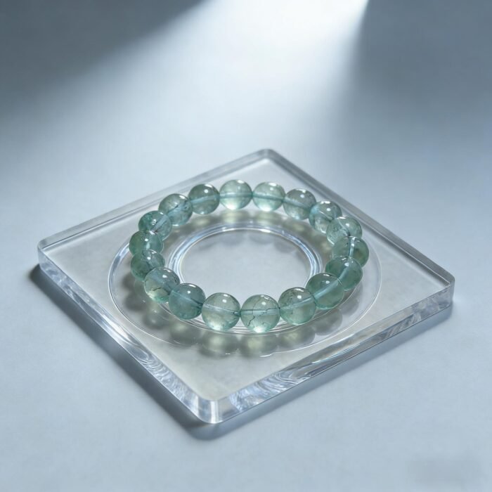 Natural Green Fluorite Beaded Bracelet for Mental Clarity & Positive Energy - Image 4