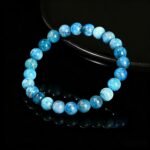 Natural Blue Apatite Beaded Bracelet | Throat Chakra Crystal for Clarity, Communication & Calm - Image 5