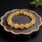 Golden Rutilated Quartz & Yellow Tower Quartz Bracelet | Wealth Boost & Career Advancement Gemstone Jewelry - Image 2