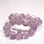 Natural Lavender Rabbit Hair Quartz Beaded Bracelet | Crown Chakra Gem for Gentle Calm & Dreamy Purple Style - Image 7