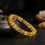Natural Honey Amber "Sugar Cube" Beaded Bracelet | Solar Plexus Gem for Warm Vitality & Timeless Elegance - Image 2
