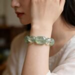 Natural Green Azeztulite Freeform Faceted Bracelet | High-Vibe Heart Chakra Gem for Clarity & Earthy Glow - Image 4