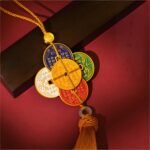 Feng Shui Five Wealth Gods Hanging – Colorful Five Emperor Coins with God of Wealth Eye for Luck & Prosperity - Image 2