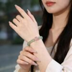 Fresh Green Prehnite & Rose Quartz Bracelet | Heart Chakra Healing & Love Energy Gemstone Jewelry - Image 3