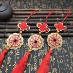 Traditional Chinese Feng Shui Hanging - Handwoven Plum Blossom & Ten Emperors Copper Coins for Wealth, Luck & Protection - Image 2