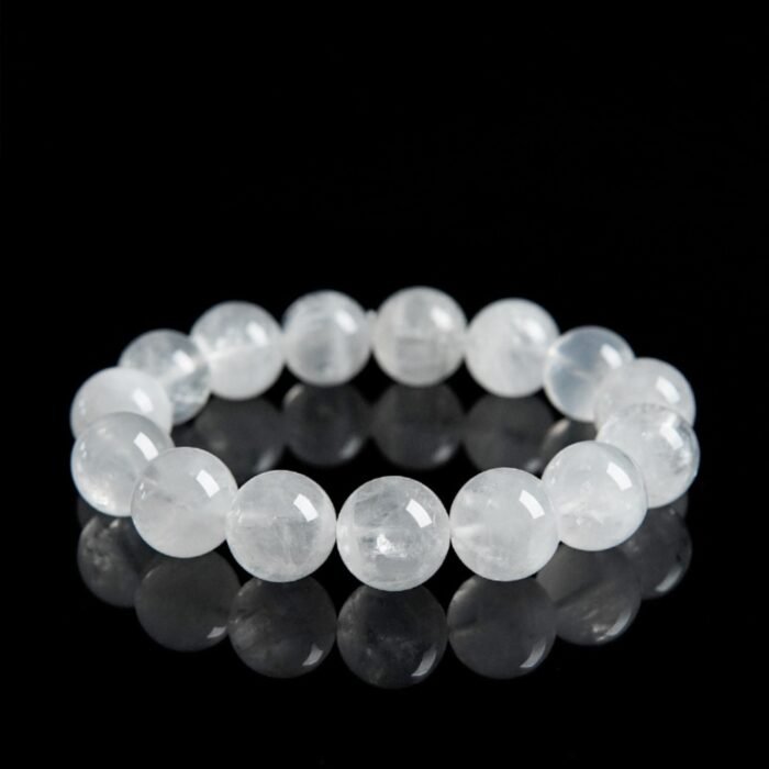 Natural Milky White Quartz Beaded Bracelet | Pure Calm Gem for Soft Minimalist Style - Image 5