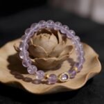 "Purple Fortune Gourd" Bolivian Clear Amethyst Bracelet | Wisdom & Calm Gemstone Jewelry with Gourd Accent - Image 2