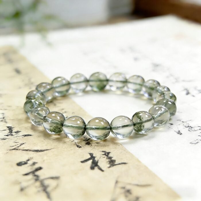 Natural Green Phantom "Treasure Bowl" Quartz Beaded Bracelet | Abundance & Prosperity Gem for Wealth Manifestation - Image 7