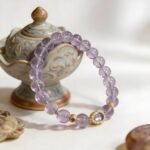 "Purple Fortune Gourd" Bolivian Clear Amethyst Bracelet | Wisdom & Calm Gemstone Jewelry with Gourd Accent
