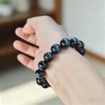 Natural Blue Tiger's Eye Bracelet | Throat Chakra Activation & Courage Boost Gemstone Jewelry - Image 3