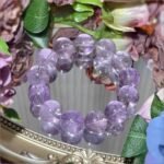 Natural Lavender Rabbit Hair Quartz Beaded Bracelet | Crown Chakra Gem for Gentle Calm & Dreamy Purple Style - Image 6