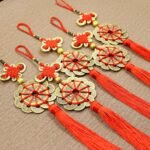 Traditional Chinese Feng Shui Hanging - Handwoven Plum Blossom & Ten Emperors Copper Coins for Wealth, Luck & Protection - Image 4