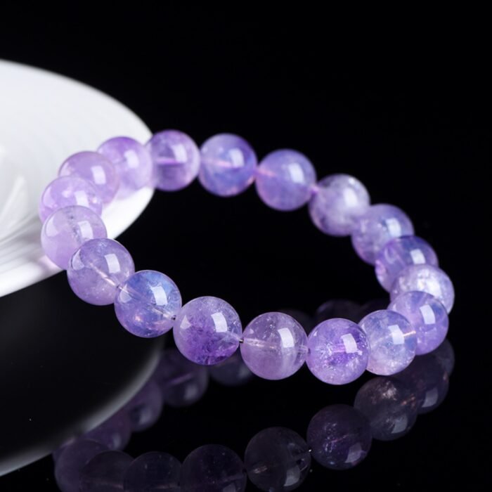 Natural Lavender Quartz Beaded Bracelet | Crown Chakra Gem for Calm, Clarity & Dreamy Purple Style - Image 7