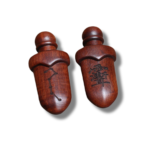 Thunderstruck jujube wood purple wisteria amulet with a small sword pendant, a Taoist ritual tool as a personal accessory old material with a dark color finely carved by hand. - Image 3