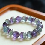Natural Green-Purple Fluorite Beaded Bracelet | Chakra Balance Gem for Mental Clarity & Mystical Two-Tone Style - Image 4