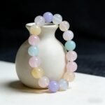 Natural Multi-Color Chalcedony Beaded Bracelet | Chakra Balance Gem for Calm & Pastel Rainbow Style - Image 5
