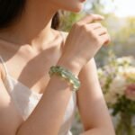 Natural Green Azeztulite Freeform Faceted Bracelet | High-Vibe Heart Chakra Gem for Clarity & Earthy Glow - Image 3