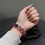 Bolivian Gradient Amethyst Bracelet | Iridescent Purple Gemstone Jewelry for Calm & Spiritual Clarity - Image 3