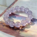 Lavender Amethyst Beaded Bracelet | Third Eye Chakra Crystal for Calm, Intuition & Spiritual Clarity - Image 5