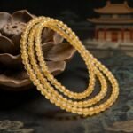 Natural Mini Golden Tower Quartz Wrap Bracelet (3 Loops) | Solar Plexus Gem for Abundance & Dainty Layered Style - Image 2