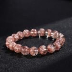 Pink Fireworks Quartz Beaded Bracelet | Sparkling Heart Chakra Crystal for Joy, Positivity & Inner Glow - Image 6