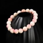 Natural Queen Conch Beaded Bracelet | Blush & Cream Gemstone for Feminine Elegance & Gentle Energy - Image 6