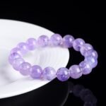 Natural Lavender Quartz Beaded Bracelet | Crown Chakra Gem for Calm, Clarity & Dreamy Purple Style - Image 2
