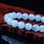 Natural Aquamarine Beaded Bracelet | Throat Chakra Crystal for Calm, Clarity & Sea-Inspired Protection - Image 6