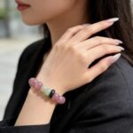 Natural Old Mine Purple Horse Pink Quartz & Hetian Jade Bracelet | Emotional Healing & Protection Gemstone Jewelry - Image 3