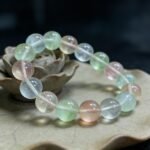 Natural Ice-Transparent Rainbow Fluorite Beaded Bracelet | Mental Clarity & Chakra Balance Gem - Image 2