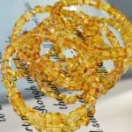 Natural Honey Amber "Sugar Cube" Beaded Bracelet | Solar Plexus Gem for Warm Vitality & Timeless Elegance - Image 7