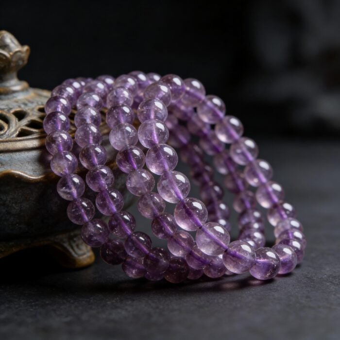 Natural Purple Aurora "Nine Purple" Quartz Beaded Bracelet | Luck & Transformation Crystal for Iridescent Purple Style - Image 7