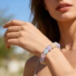 Natural Multi-Color Chalcedony Beaded Bracelet | Chakra Balance Gem for Calm & Pastel Rainbow Style - Image 3