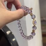 "Purple Fortune Gourd" Bolivian Clear Amethyst Bracelet | Wisdom & Calm Gemstone Jewelry with Gourd Accent - Image 5