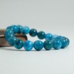 Natural Blue Apatite Beaded Bracelet | Throat Chakra Crystal for Clarity, Communication & Calm