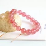 Natural Ice Strawberry Quartz Beaded Bracelet | Heart Chakra Gem for Love, Romance & Attracting Positive Connections - Image 5