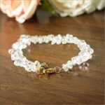 Natural Clear Quartz Chip Bracelet | Raw Crystal Energy Bracelet | Gold-Filled Adjustable Chain | Healing Gemstone Jewelry for Women - Image 2