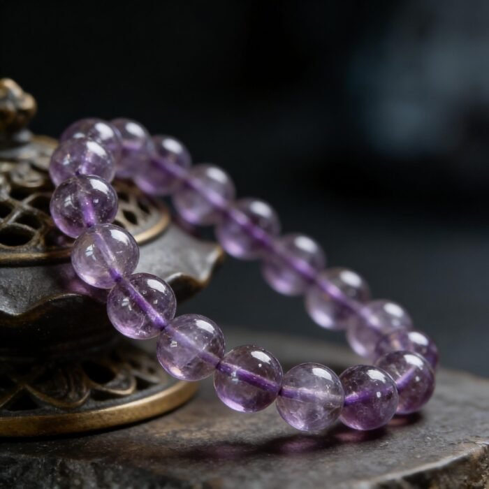 Natural Purple Aurora "Nine Purple" Quartz Beaded Bracelet | Luck & Transformation Crystal for Iridescent Purple Style - Image 6