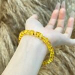 Natural Honey Amber "Sugar Cube" Beaded Bracelet | Solar Plexus Gem for Warm Vitality & Timeless Elegance - Image 3