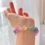 Natural Rainbow Fluorite Beaded Bracelet | Aura Cleansing Gem for Mental Clarity & Vibrant Chakra Balance - Image 3