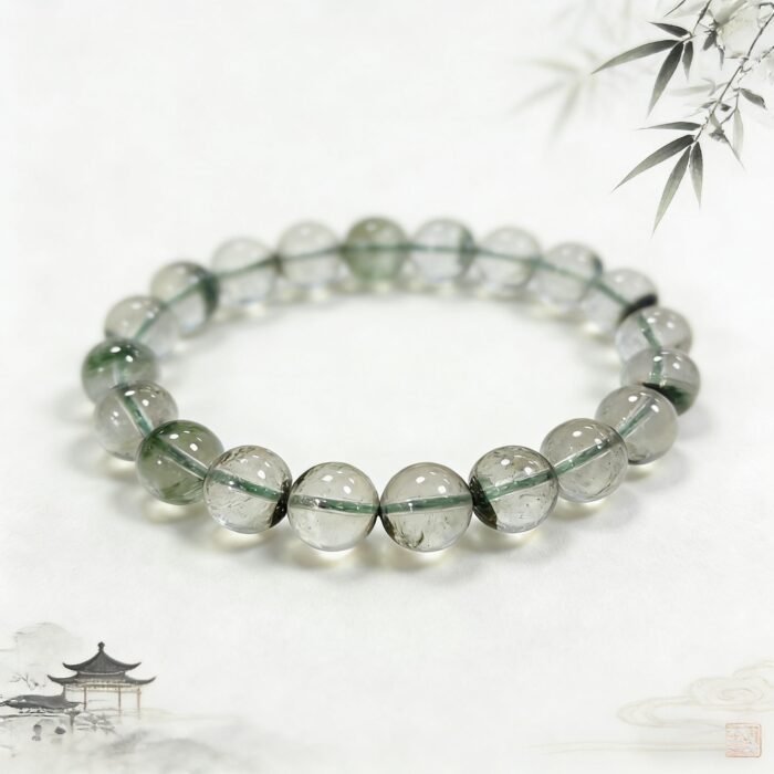 Natural Green Phantom "Treasure Bowl" Quartz Beaded Bracelet | Abundance & Prosperity Gem for Wealth Manifestation - Image 5