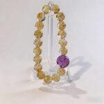 Brazilian Golden Azeztulite Citrine & Amethyst Bracelet | Wealth + Wisdom Dual Energy Gemstone Jewelry - Image 6